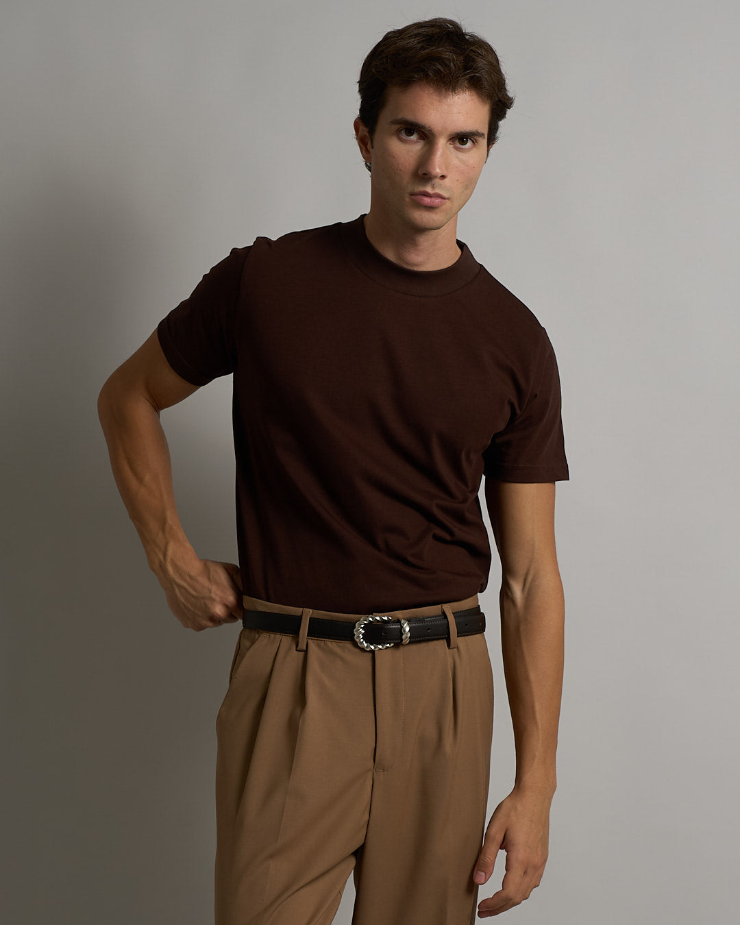 T-shirt Basic mezzocollo