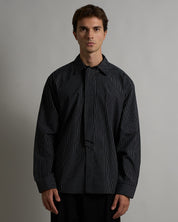 Camicia rigata con fiocco