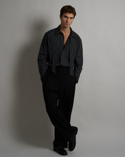 Camicia rigata con fiocco