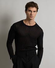 Maglia Girocollo in filo fluttuante