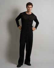 Maglia Girocollo in filo fluttuante