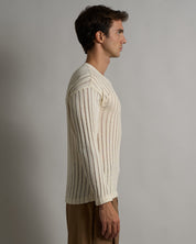 Maglia Girocollo in filo fluttuante