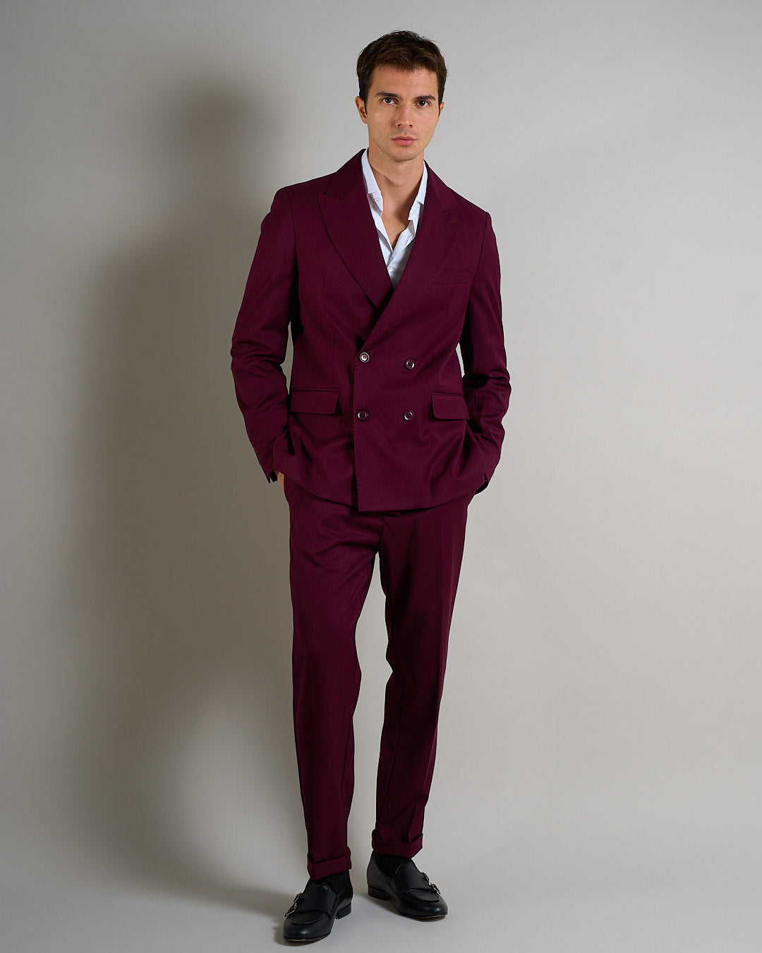 Abito Sartoriale Doppiopetto Bordeaux