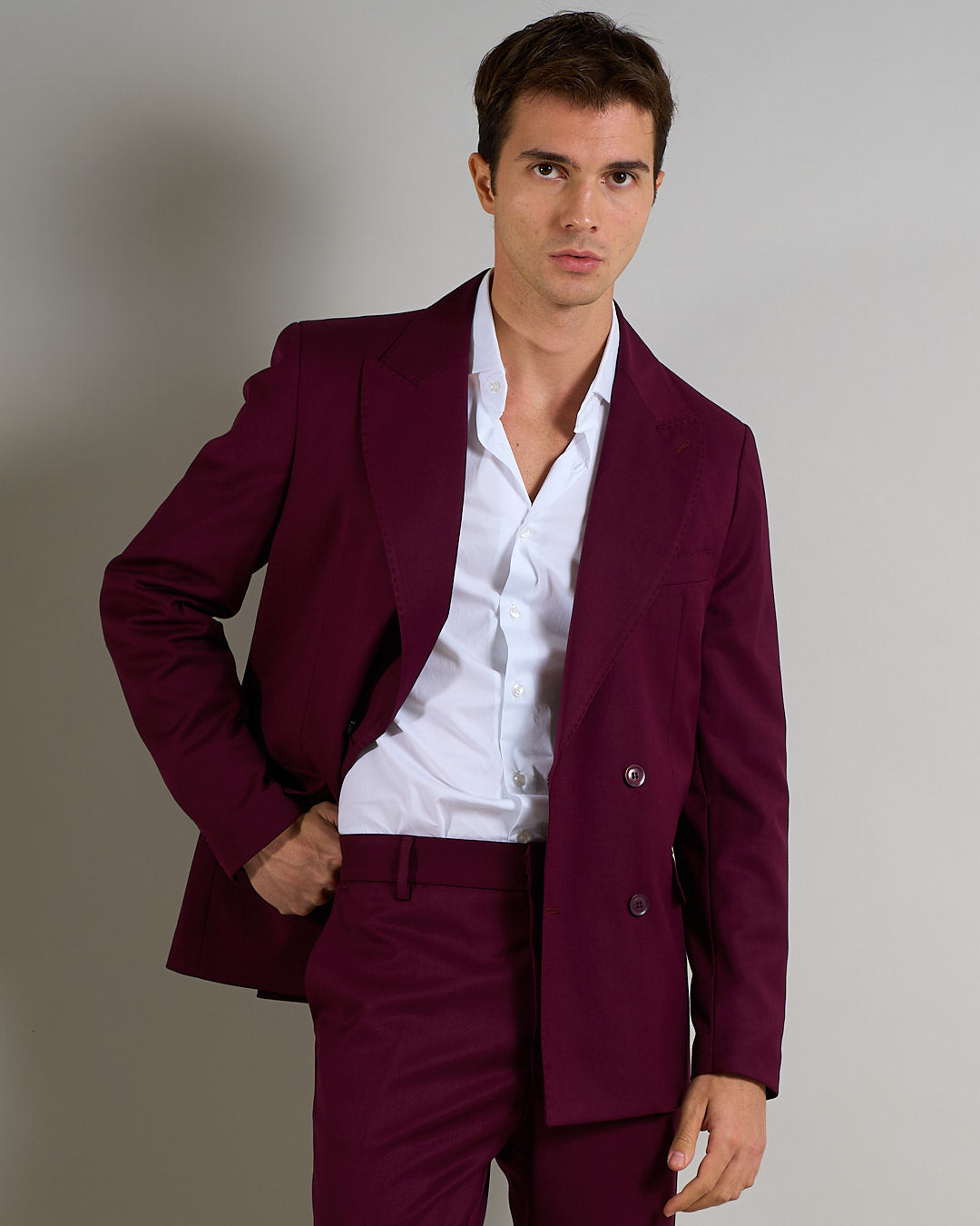 Giacca Sartoriale Doppiopetto Bordeaux