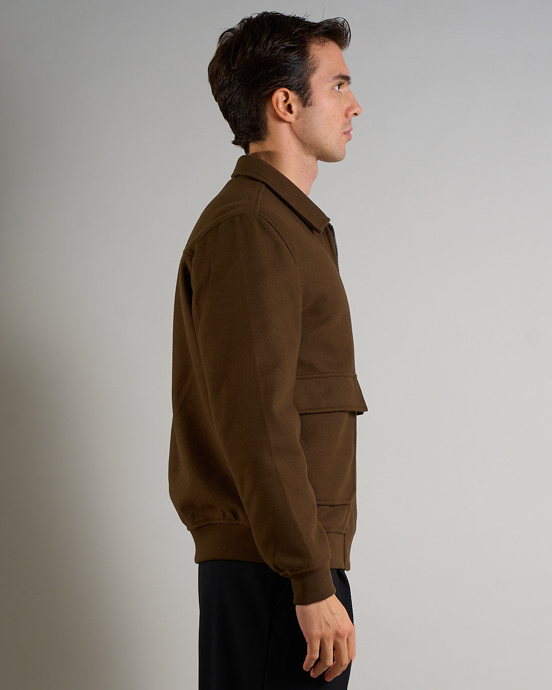 Giubbino in panno con zip