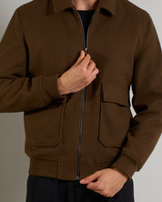 Giubbino in panno con zip