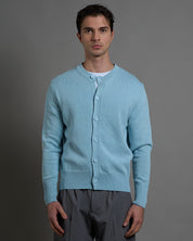 Cardigan girocollo in filo