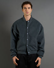 Bomber in panno oversize