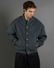 Bomber in panno oversize