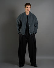 Bomber in panno oversize