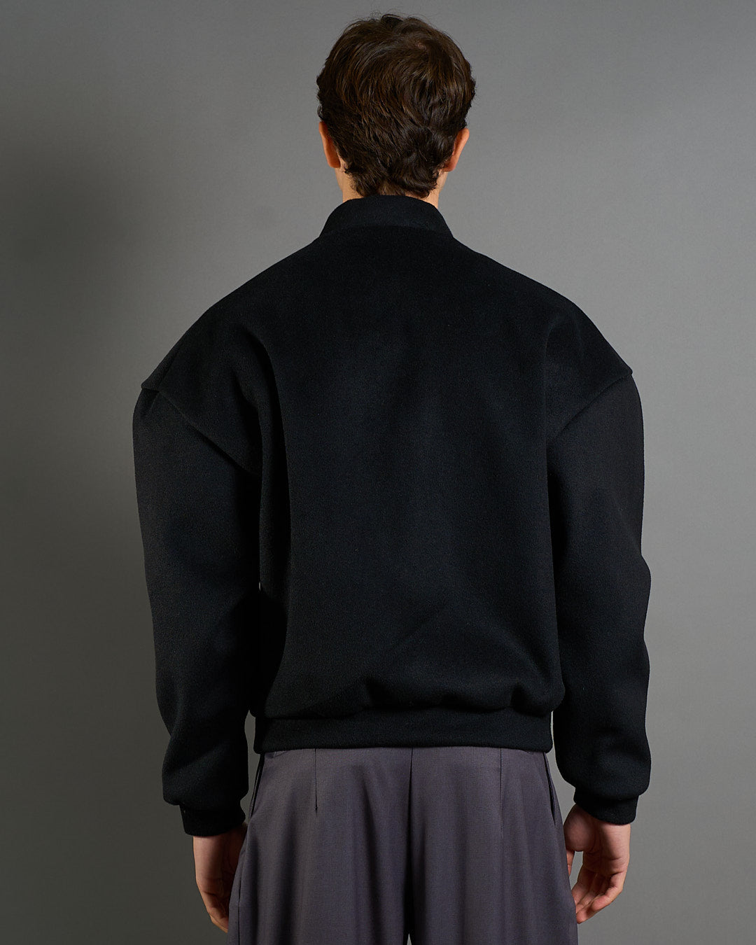 Bomber in panno oversize