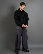 Bomber in panno oversize