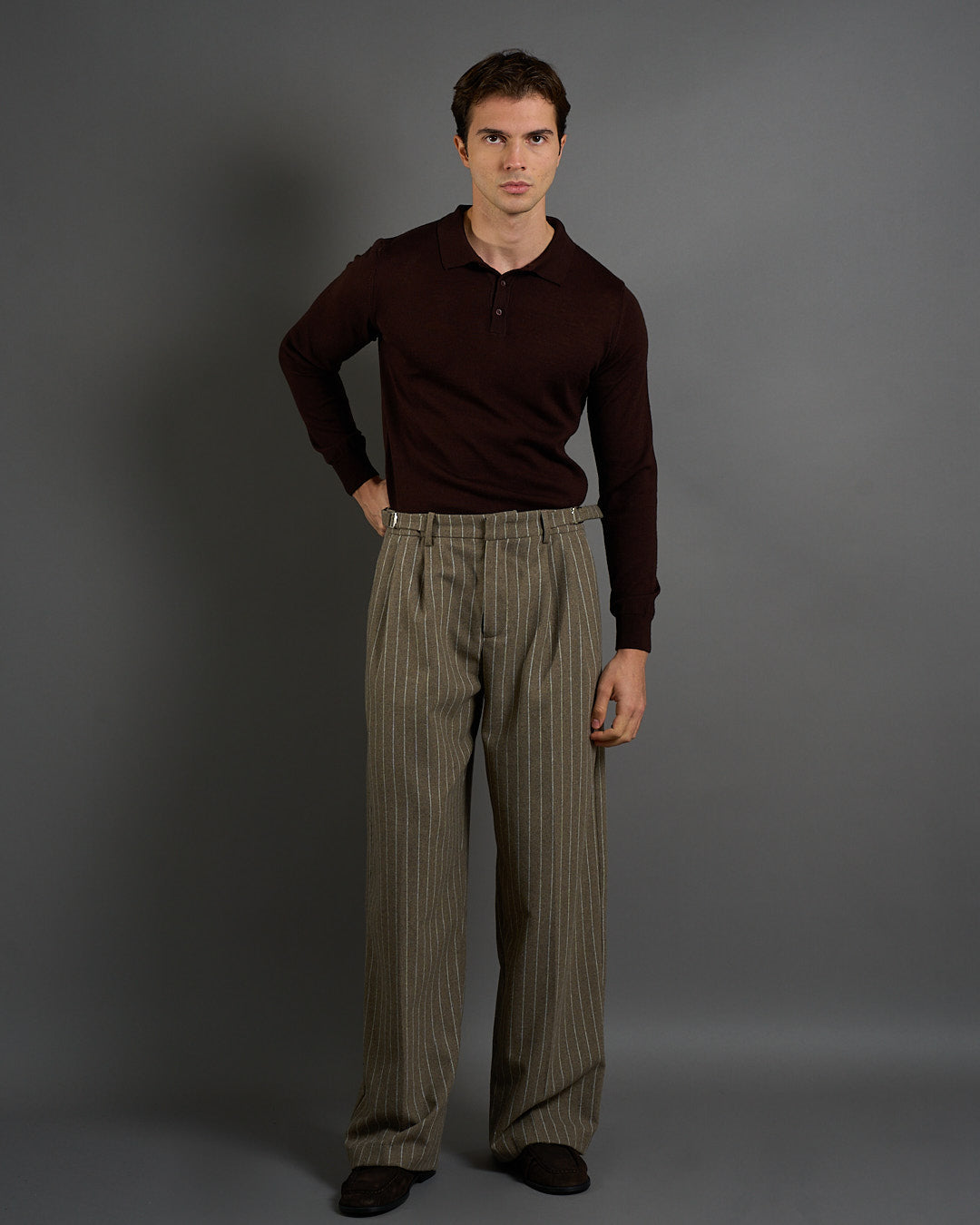 Pantalone Gessato con fibbie Limited Edition