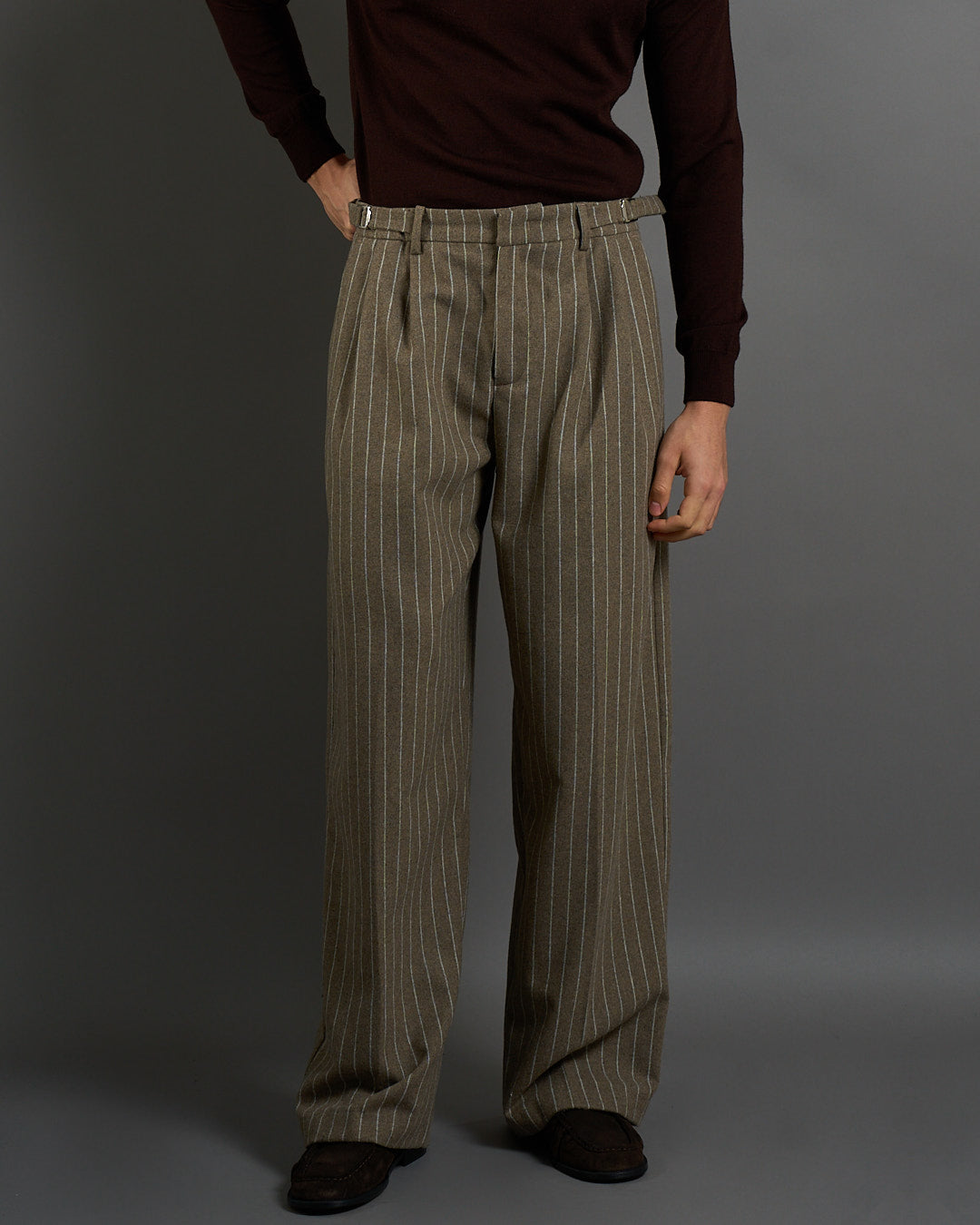 Pantalone Gessato con fibbie Limited Edition