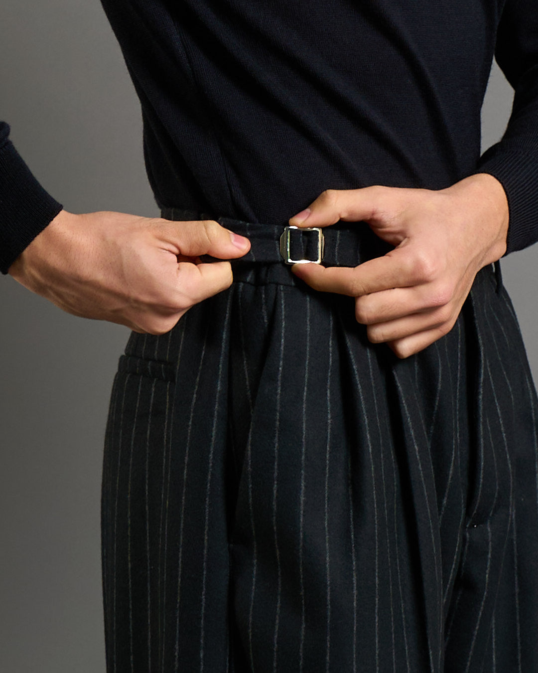 Pantalone Gessato con fibbie Limited Edition