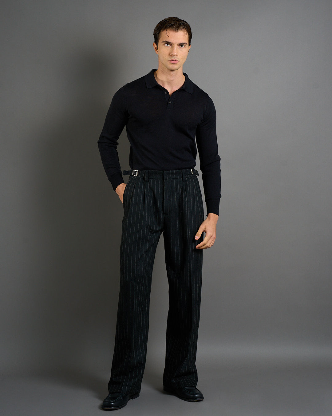 Pantalone Gessato con fibbie Limited Edition