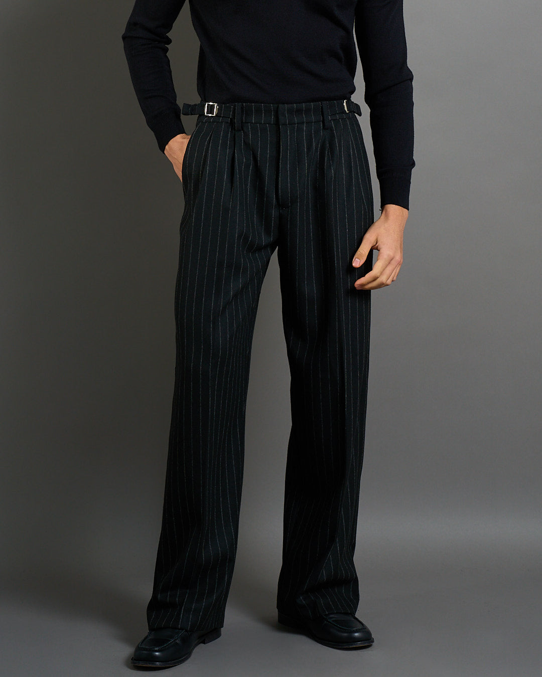 Pantalone Gessato con fibbie Limited Edition