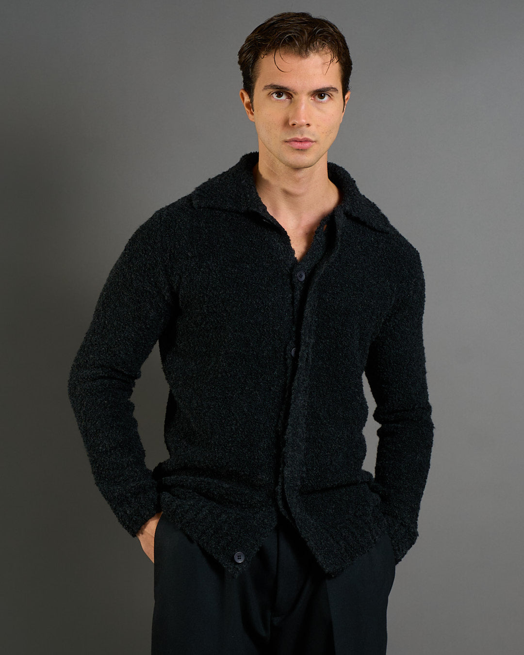 Giacca Cardigan in maglia bouclè