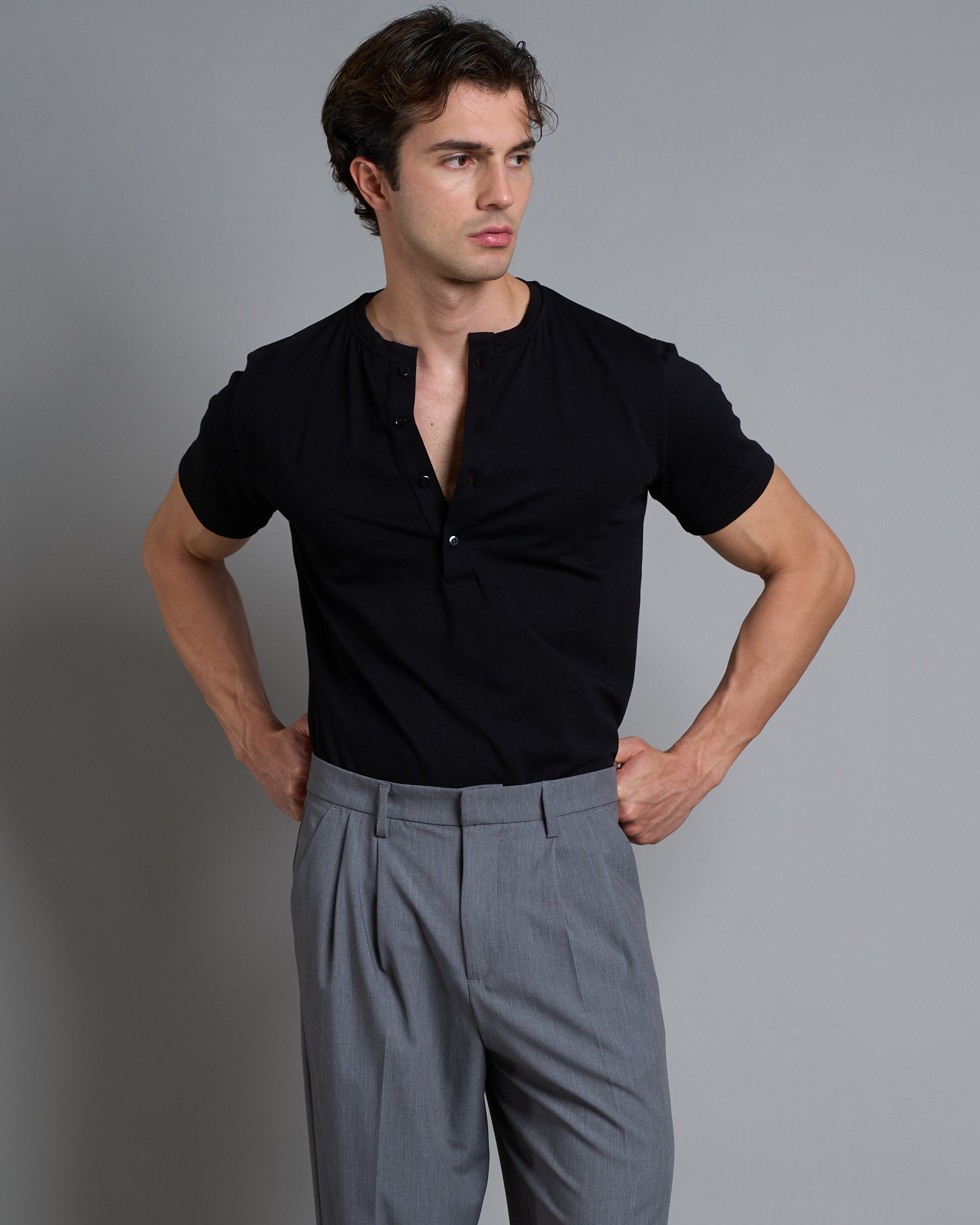 T-shirt Serafino Slim Fit