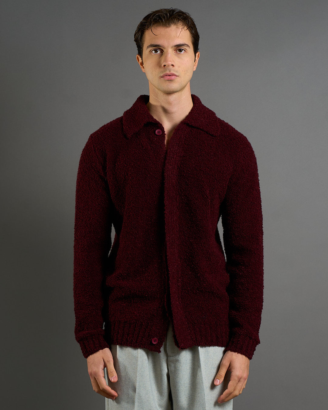 Giacca Cardigan in maglia bouclè