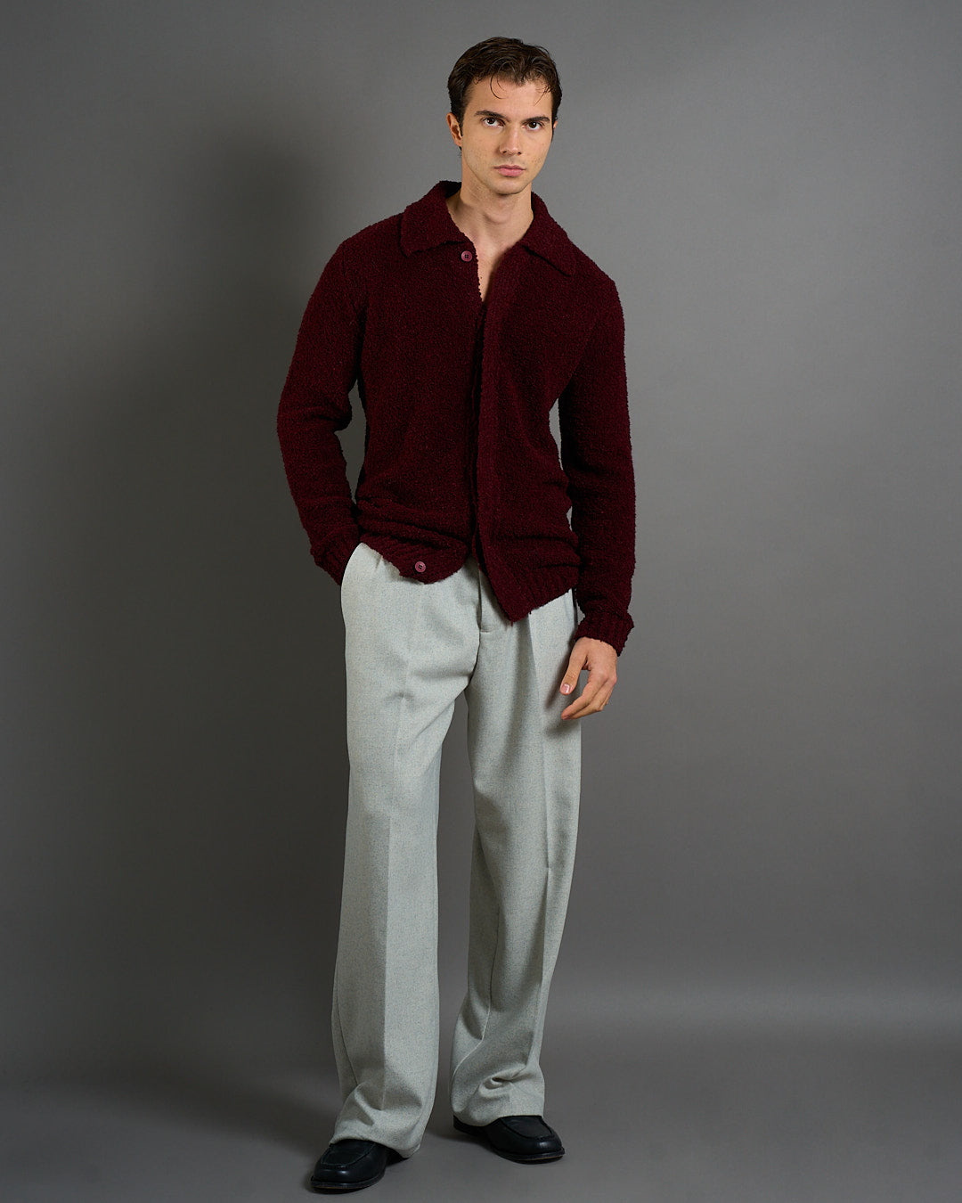 Giacca Cardigan in maglia bouclè