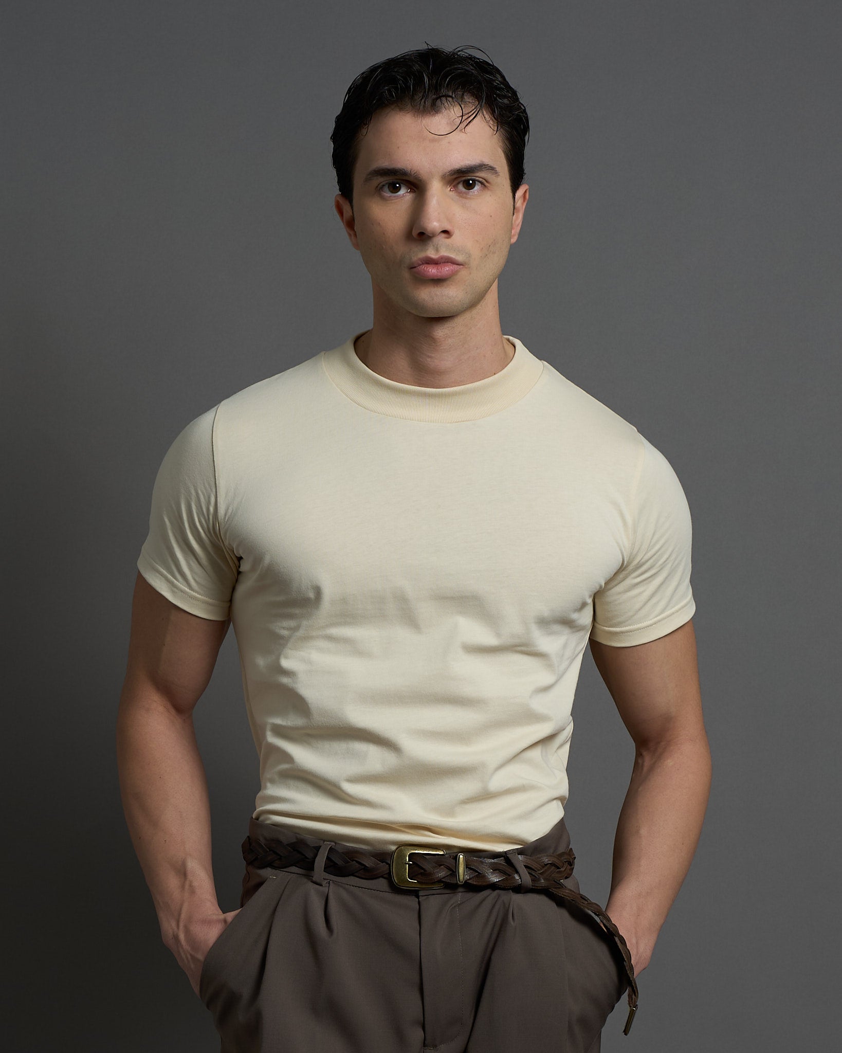 T-shirt Basic mezzocollo