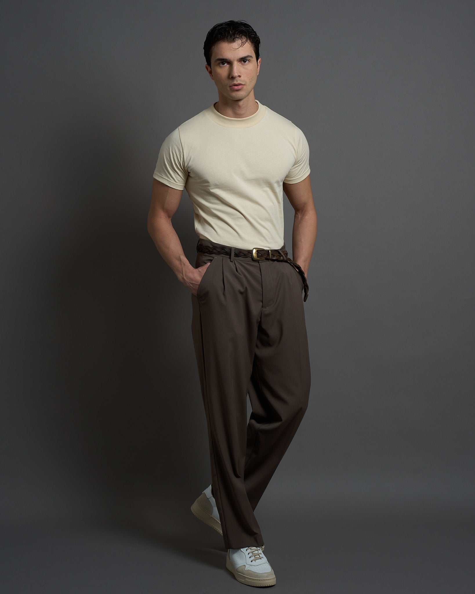 T-shirt Basic mezzocollo