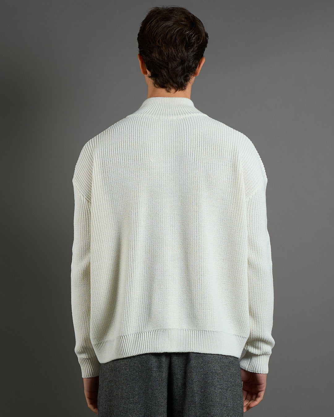 Cardigan in maglia con zip in lana merinos Limited Edition