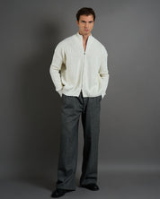 Cardigan in maglia con zip in lana merinos Limited Edition