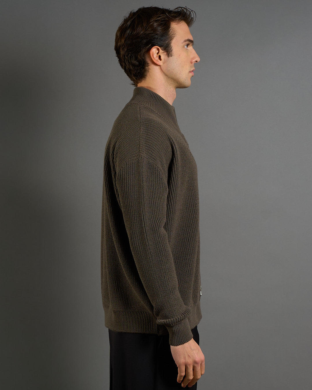 Cardigan in maglia con zip in lana merinos Limited Edition