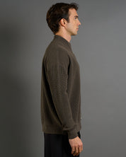 Cardigan in maglia con zip in lana merinos Limited Edition