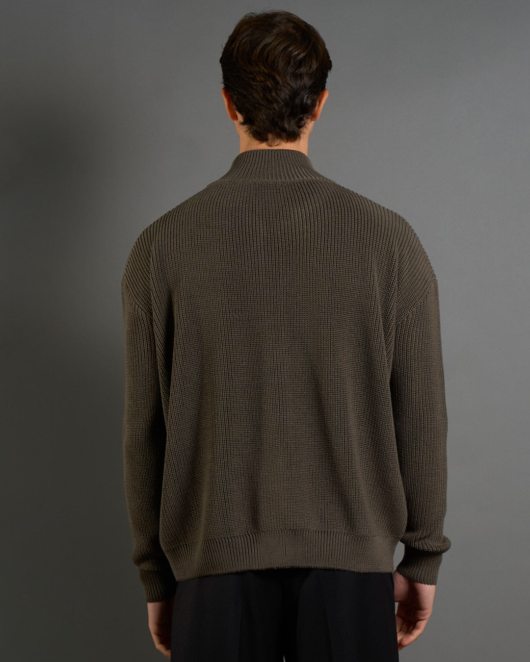 Cardigan in maglia con zip in lana merinos Limited Edition