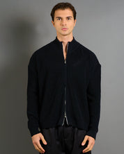 Cardigan in maglia con zip in lana merinos Limited Edition