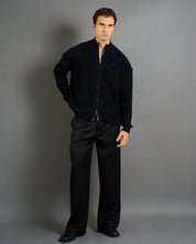 Cardigan in maglia con zip in lana merinos Limited Edition