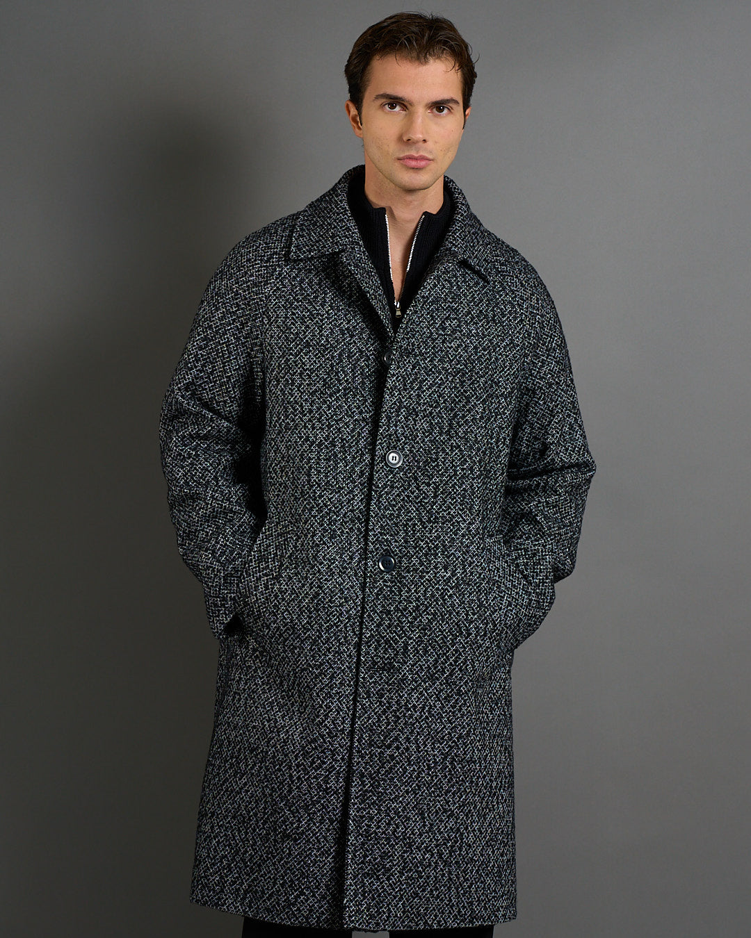 Cappotto Spigato Oversize