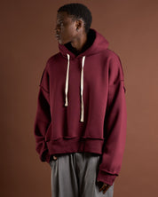 Felpa cropped con lacci