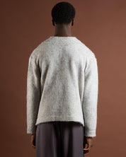 Cardigan over in lana mohair