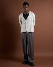 Cardigan over in lana mohair