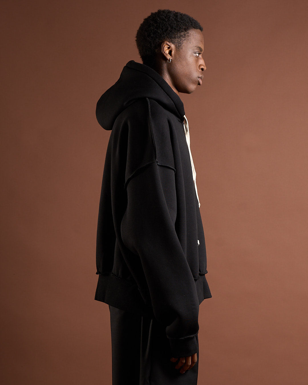 Felpa cropped con lacci