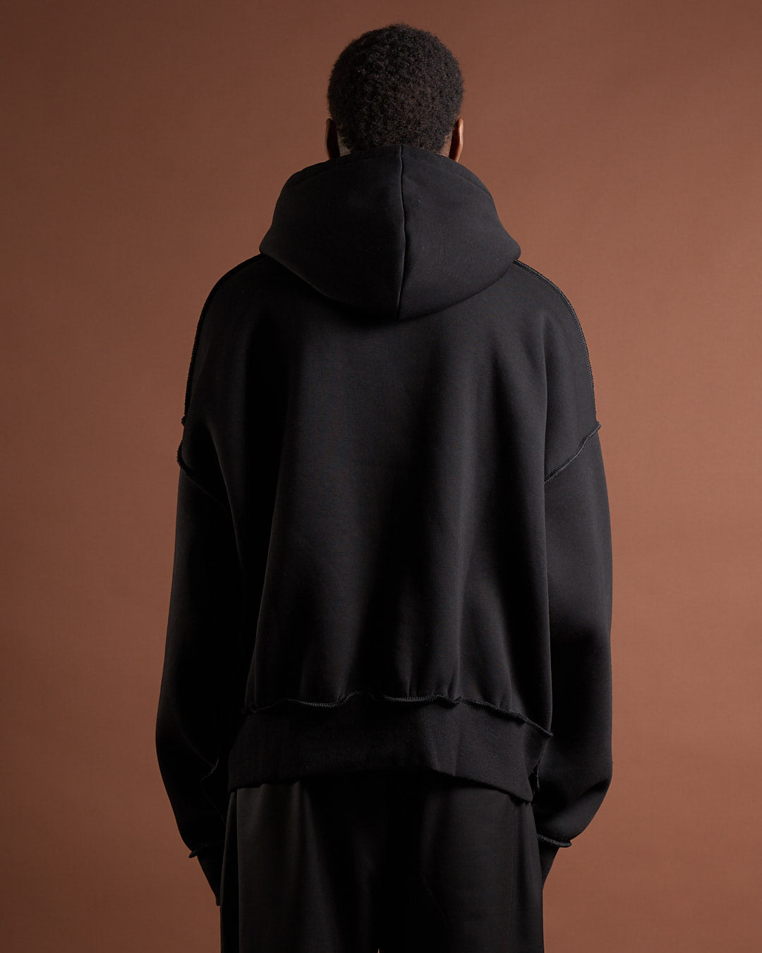 Felpa cropped con lacci