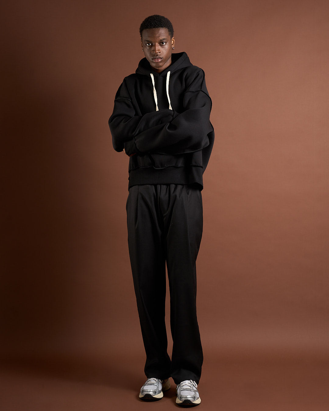 Felpa cropped con lacci