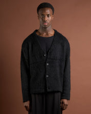 Cardigan over in lana mohair