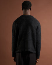 Cardigan over in lana mohair