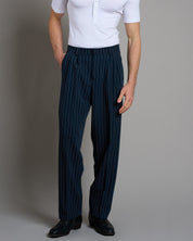 Pantalone Wide Fit Gessato