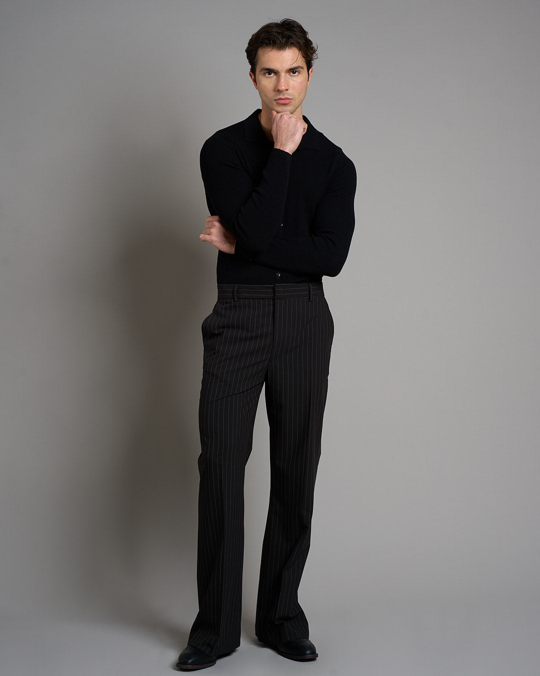 Pantalone Flare Fit gessato