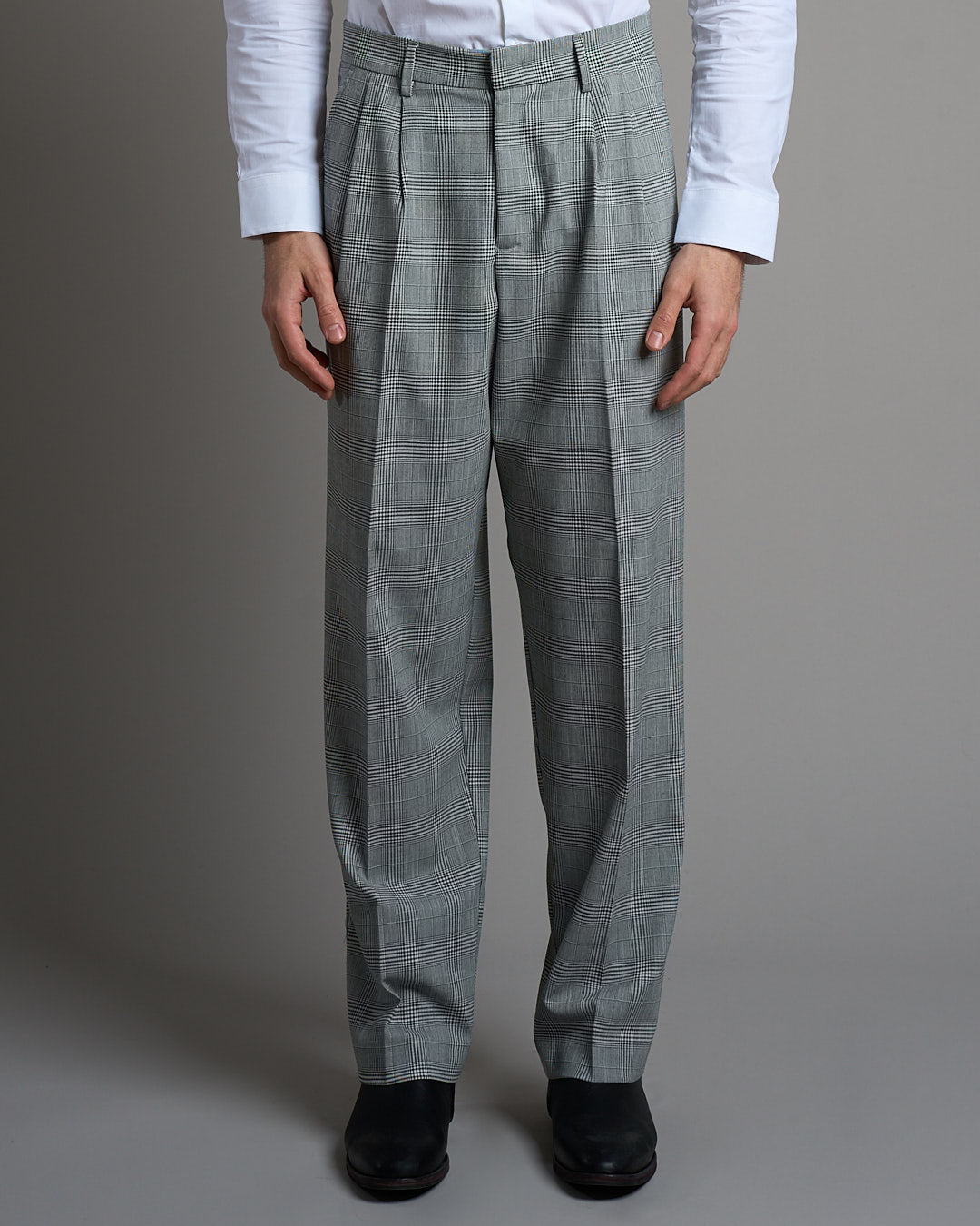 Pantalone Wide fit da completo Principe di Galles