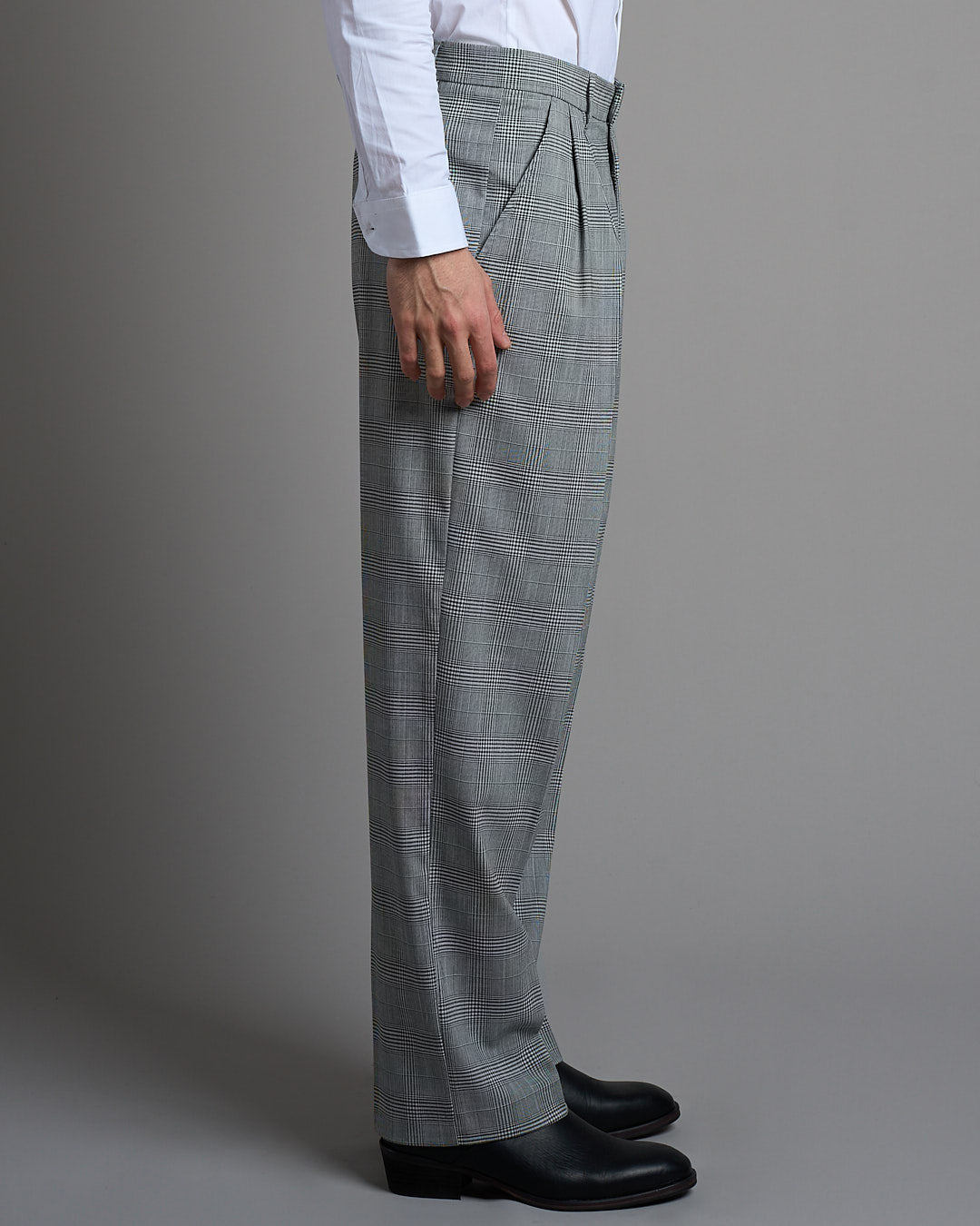 Pantalone Wide fit da completo Principe di Galles