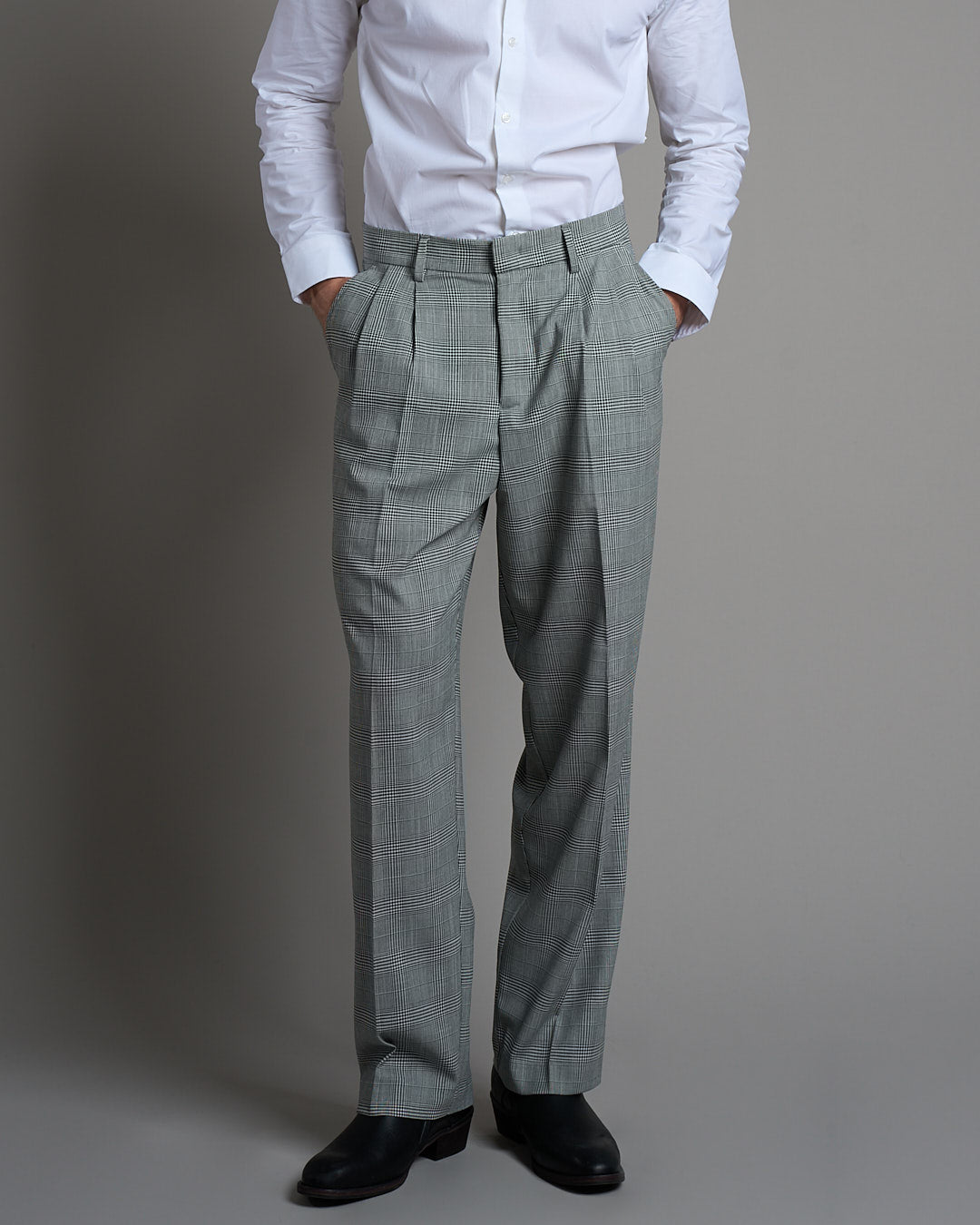 Pantalone Wide fit da completo Principe di Galles