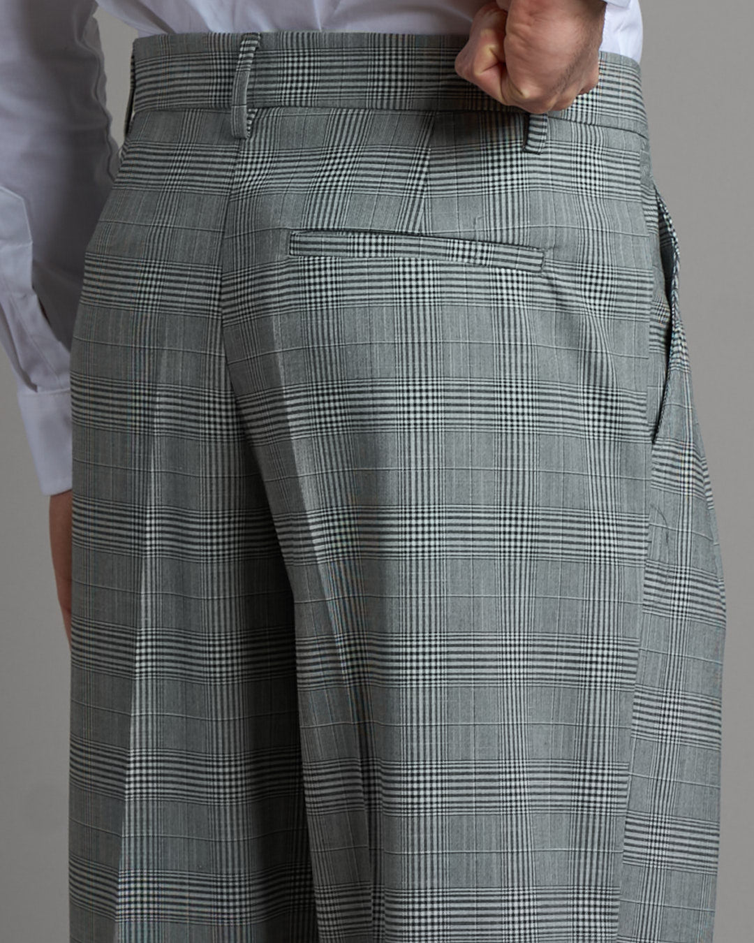 Pantalone Wide fit da completo Principe di Galles