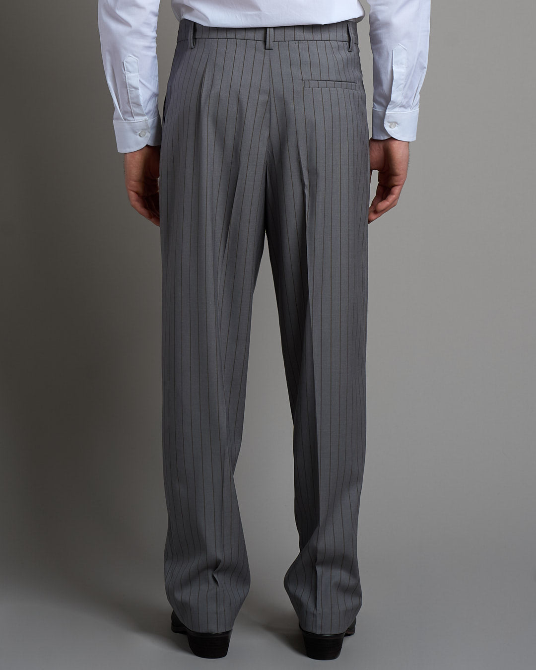 Pantalone Wide fit da completo Grigio Gessato